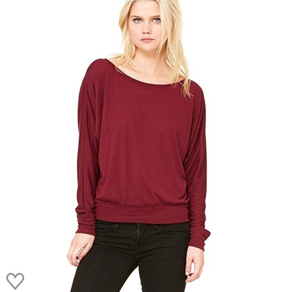 bella Tops - 5/$35 💥 Bella Dolman Sleeve Maroon Top
